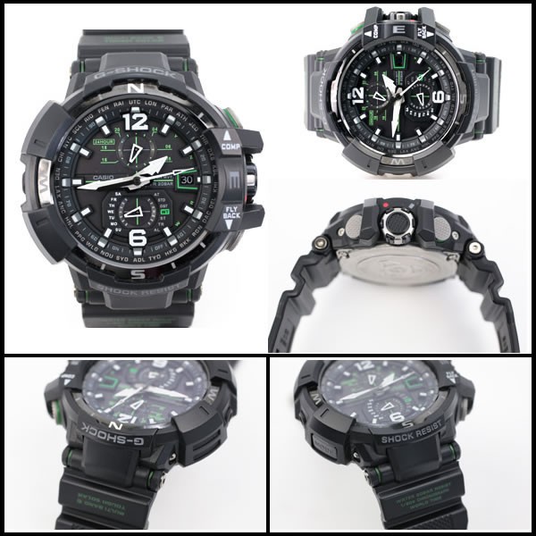 Casio G SHOCK Sky Cockpit GW A1100 1A3JF Radio Solar Used 1629