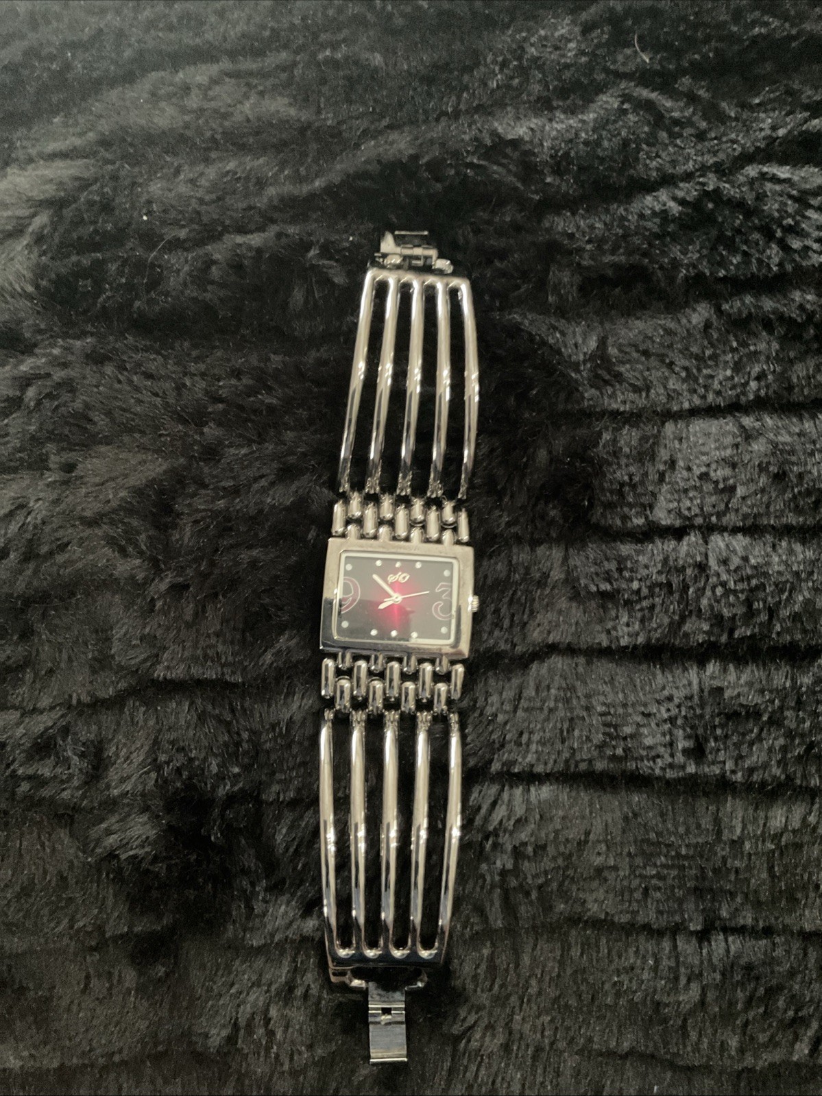 SO V360 Burgundy Stainless Steel Cuff Watch-Needs Battery