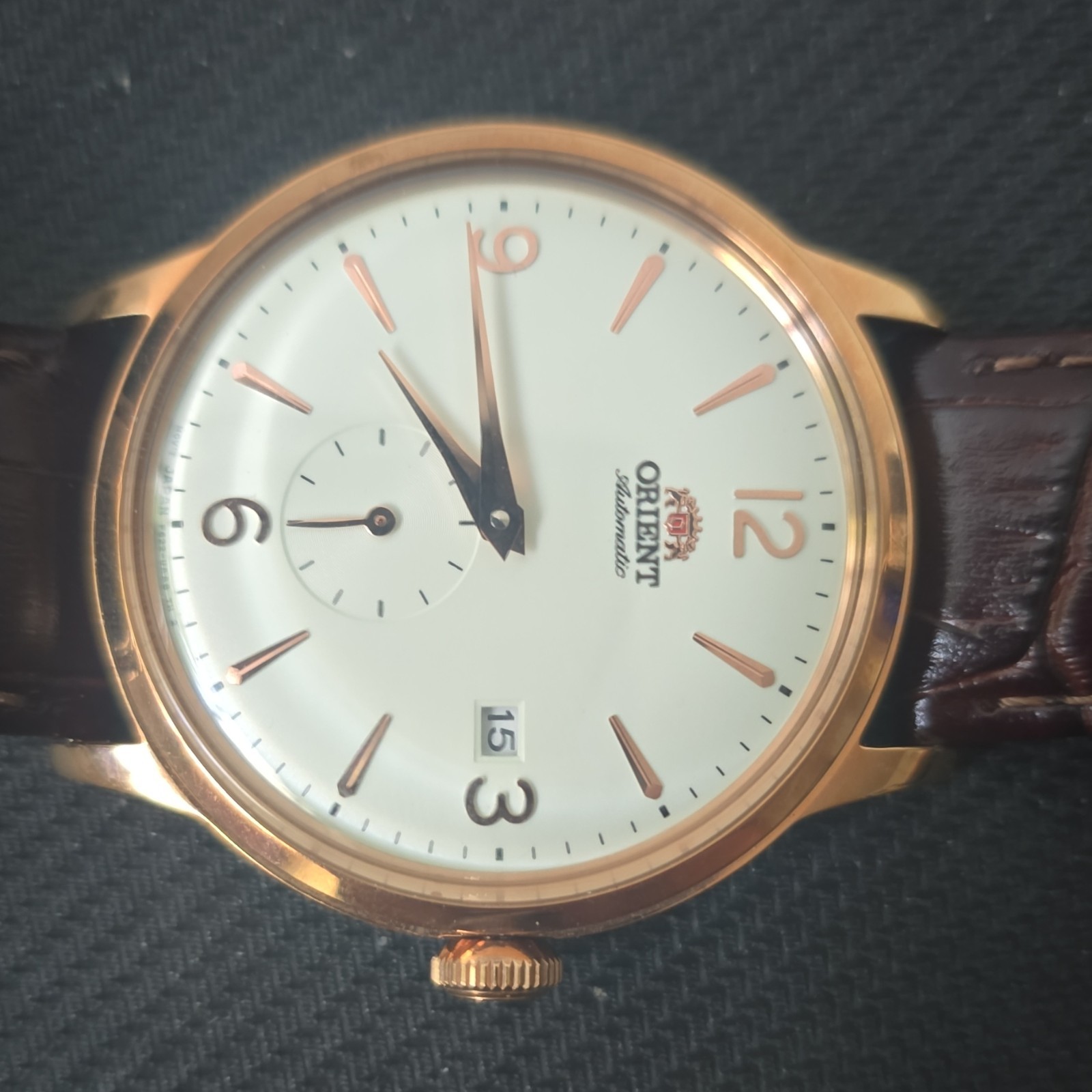 Orient Bambino F622-UAA0 Automatic Date 40.5mm White Dial Brown Leather Strap