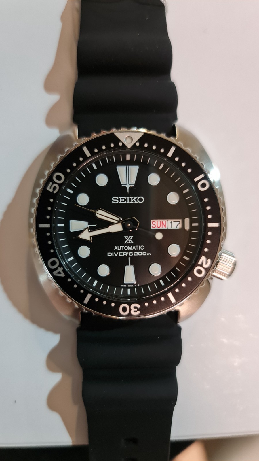 SEIKO ProspeX SRPE93K1 Automatic Diver’s 200m Turtle Black Watch Rubber