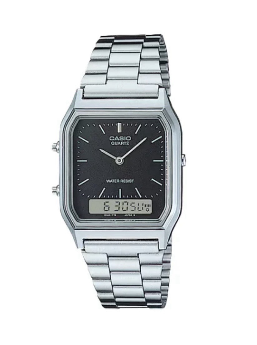 Casio AQ230A-1D Unisex Adult Black Dial Analog & Digital Watch