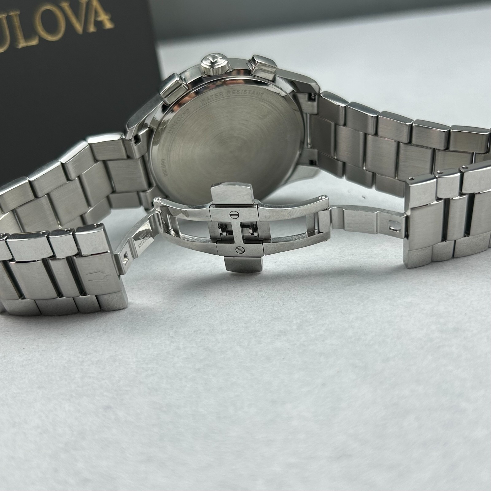 Bulova Wilton Classic 96B288 Black Dial Chronograph Men’s Quartz Watch 46.5mm