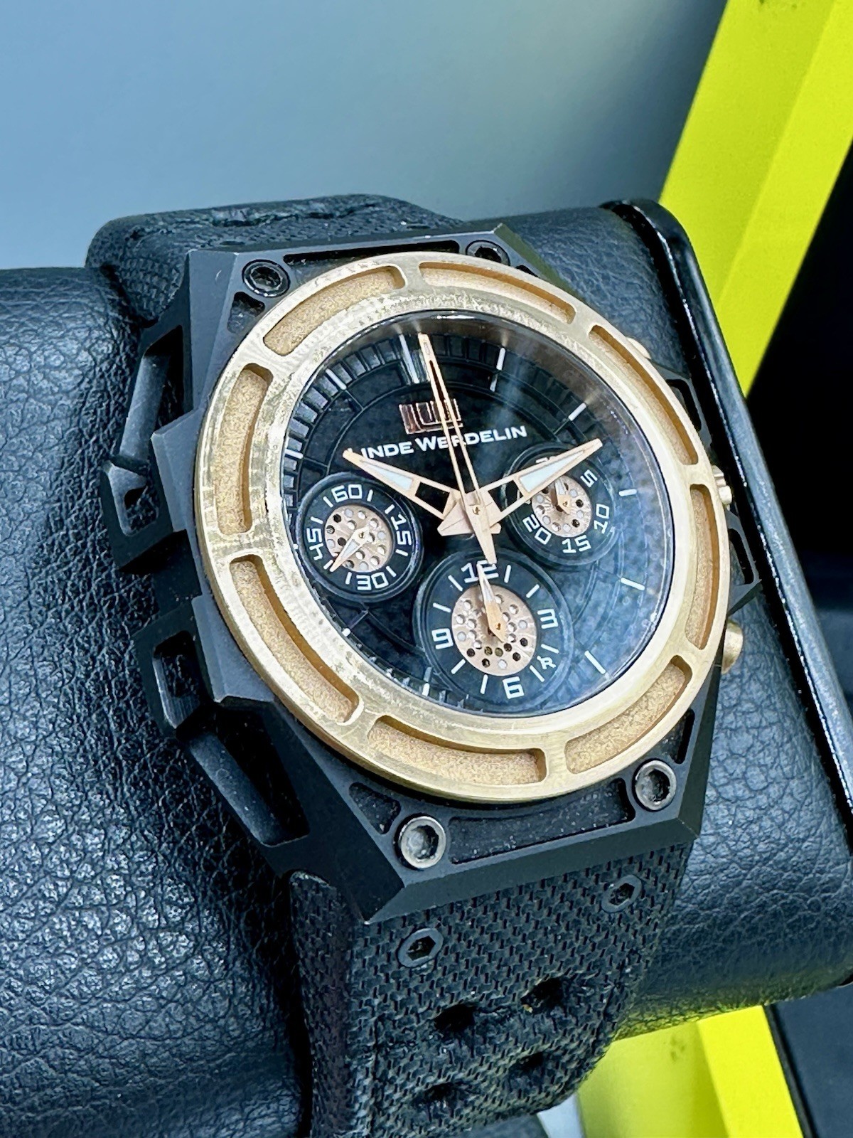 LINDE WERDELIN SpidoSpeed Chronograph Limited Rose Gold Black PVD Titanium