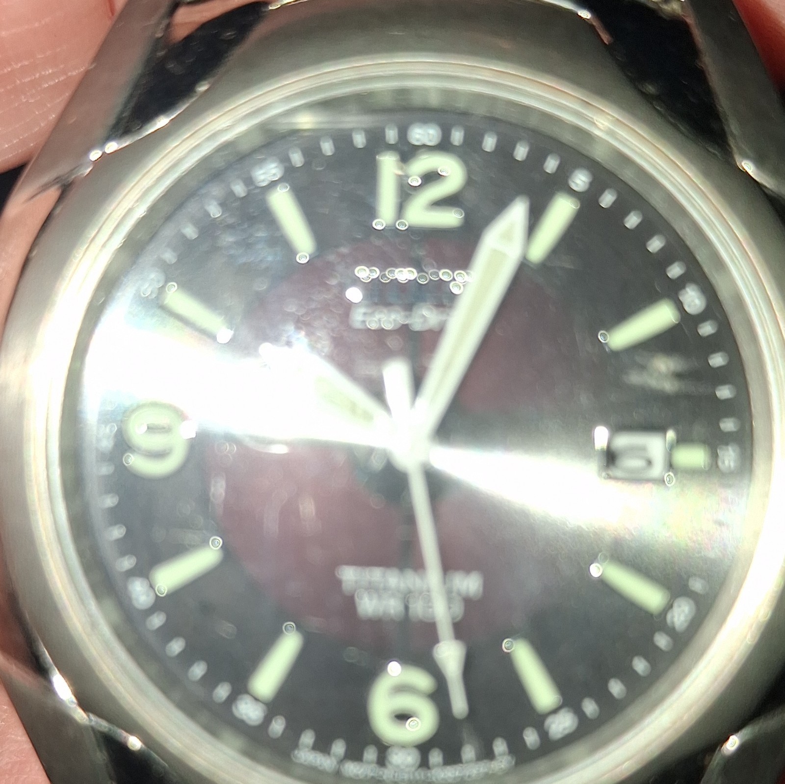 Citizen Eco-Drive Titanium Quartz 100m Black Dial Date Men’s Watch 40mm