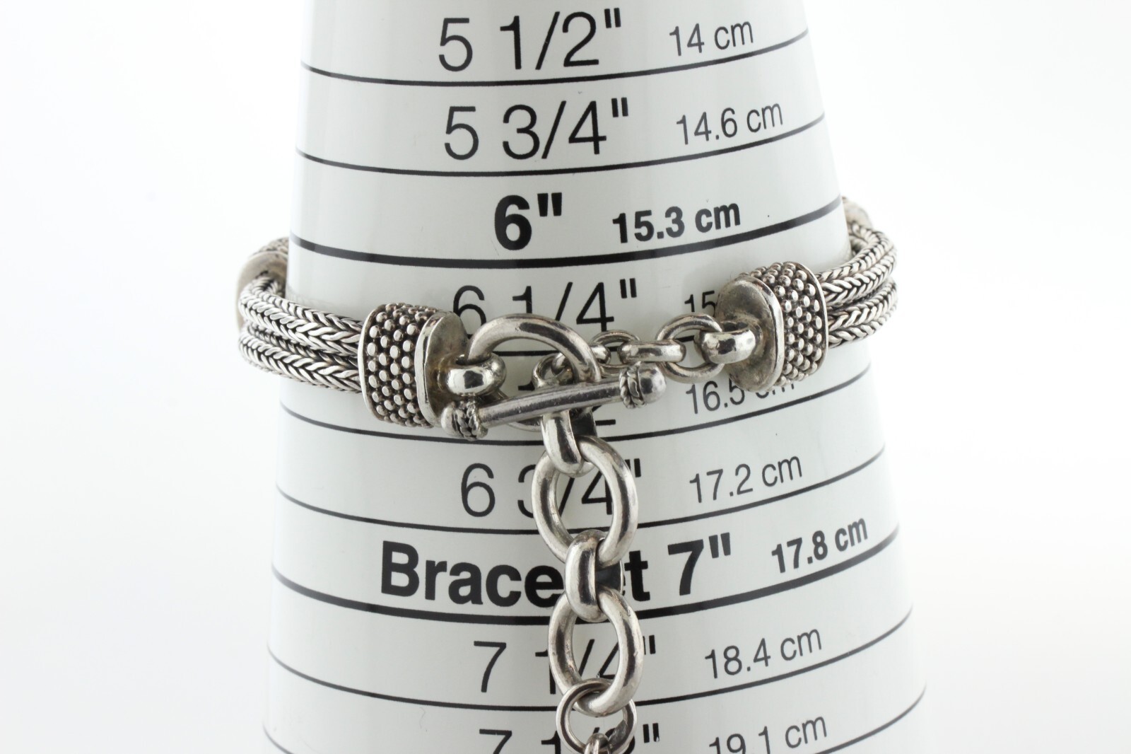 Suarti Bali BA Indonesia Sterling Silver 925 Braided Wheat Chain Watch 6.5″-8.5″