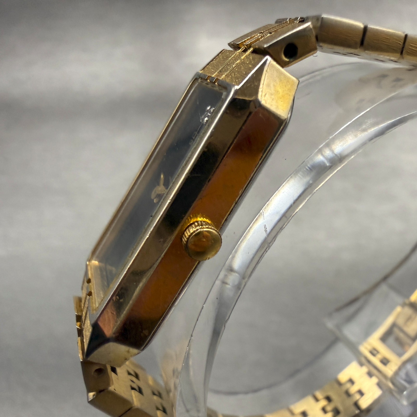 Citizen Watch Women 13mm Black Dial Gold Tone Rectangle 5421-S18523 New Battery