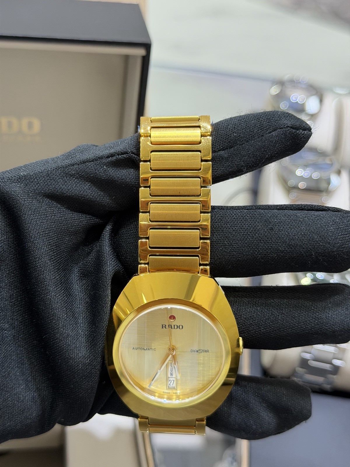 New Rado Original Automatic DiaStar Yellow Gold Tone Men’s Watch R12161253