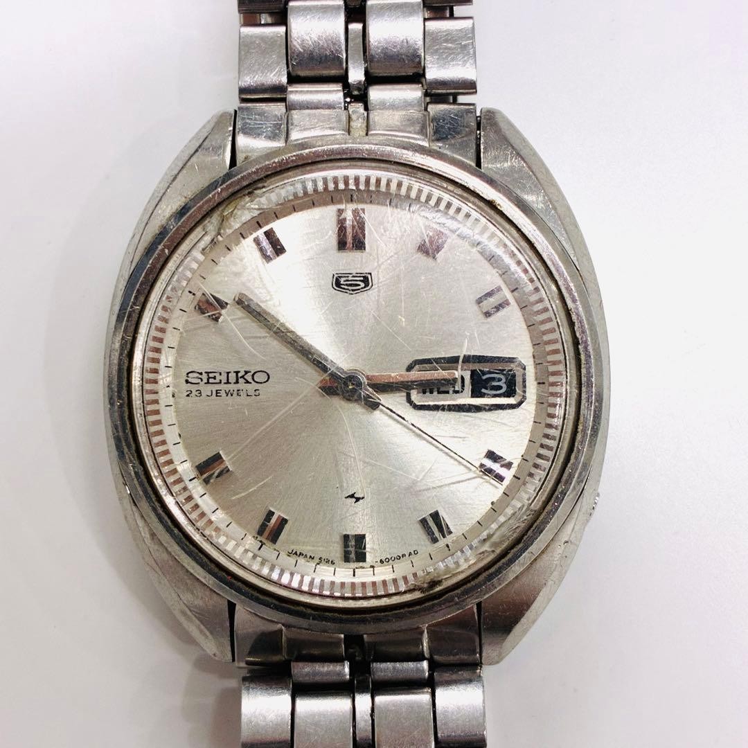 Rare working SEIKO 5 23JEWELS automatic winding wristwatch (main unit)