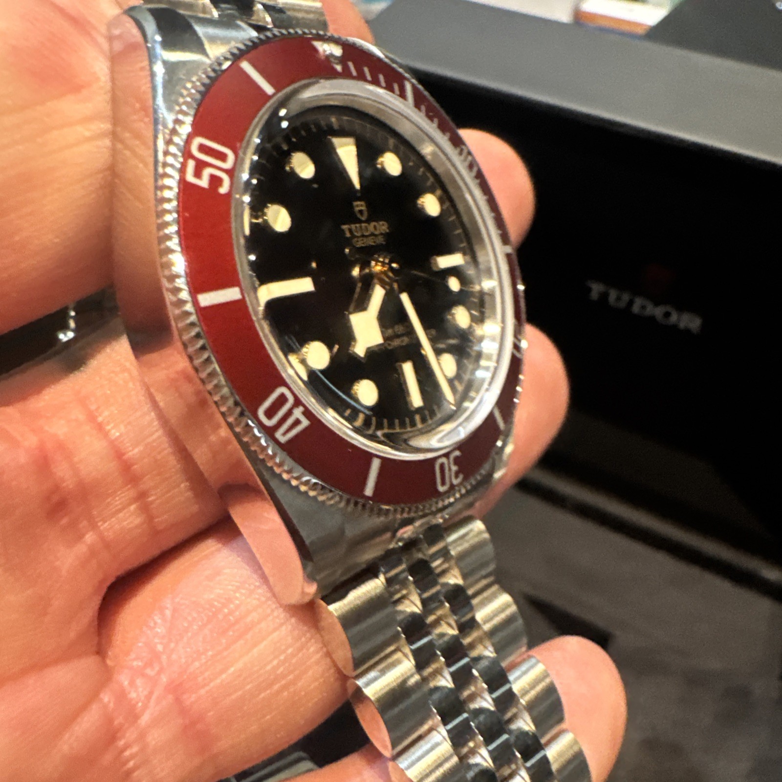 Tudor Black Bay – 7941A1A0RU – 41mm Red Bezel Watch (2025)- Jubilee Bracelet