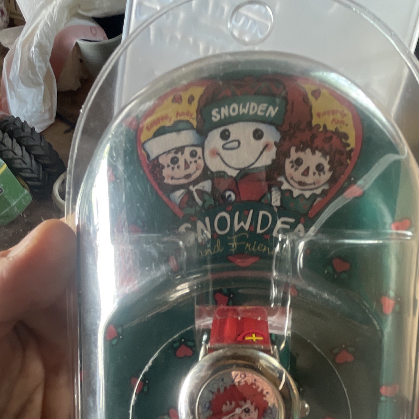 Snowden and Friends Kids Quartz Analog Watch Red Plastic Strap Holiday Box