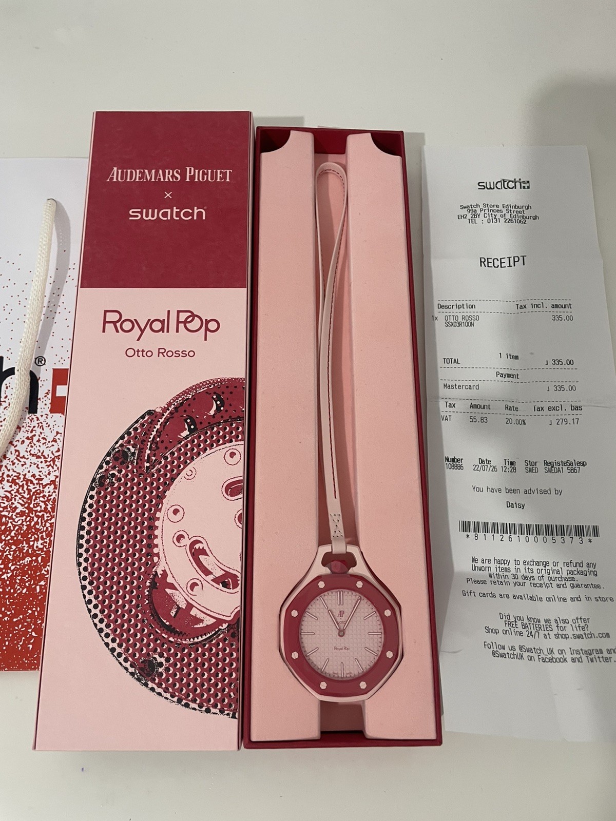 AP X SWATCH | OTTO ROSSO | BRAND NEW SEALED | BAG, BOX, AND RECEIPT| 🚚💨✅