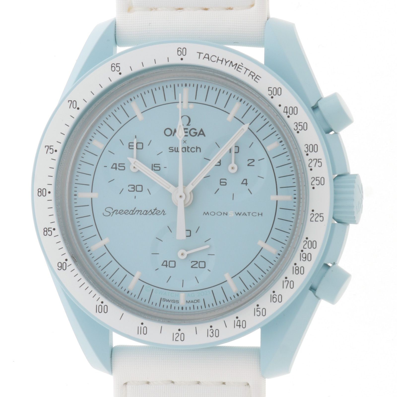 Swatch OMEGA MOONSWATCH MISSION TO URANUS SO33L100 Wristwatch Nylon Bio Ceramic