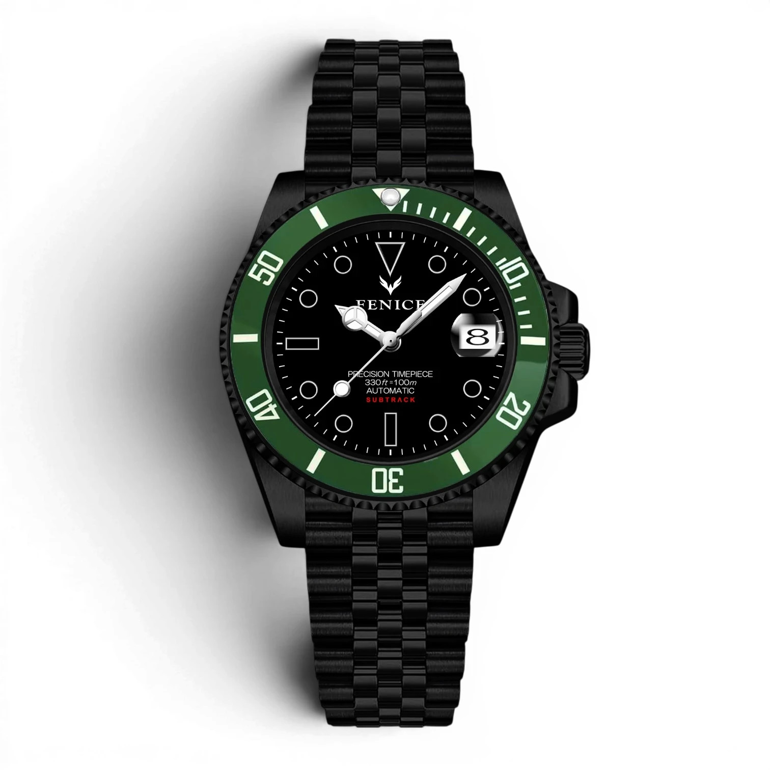 Fenice Subtrack Veridium Noir Automatic Watch 10ATM Miyota 21 Jewels