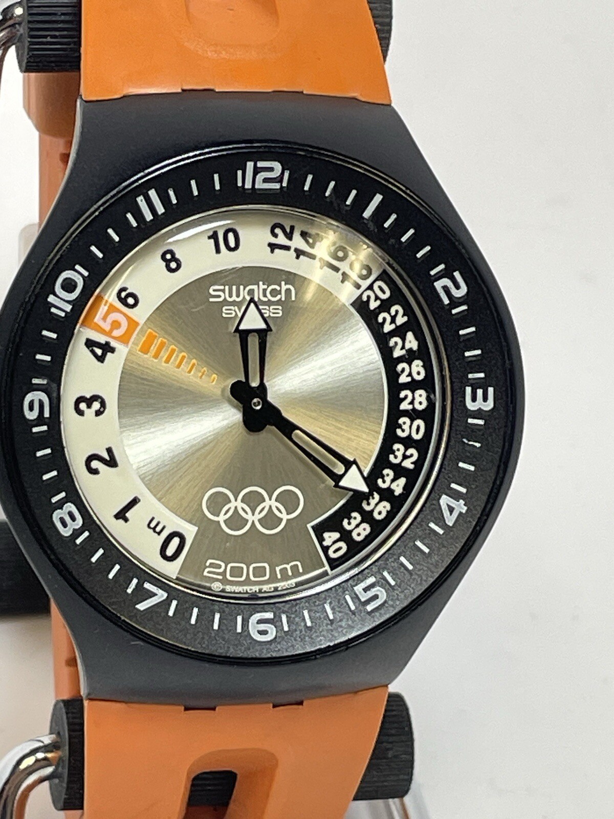 Rare Orange Swatch Fun Scuba Sugb103 Climbing Lobster Olympic Dive