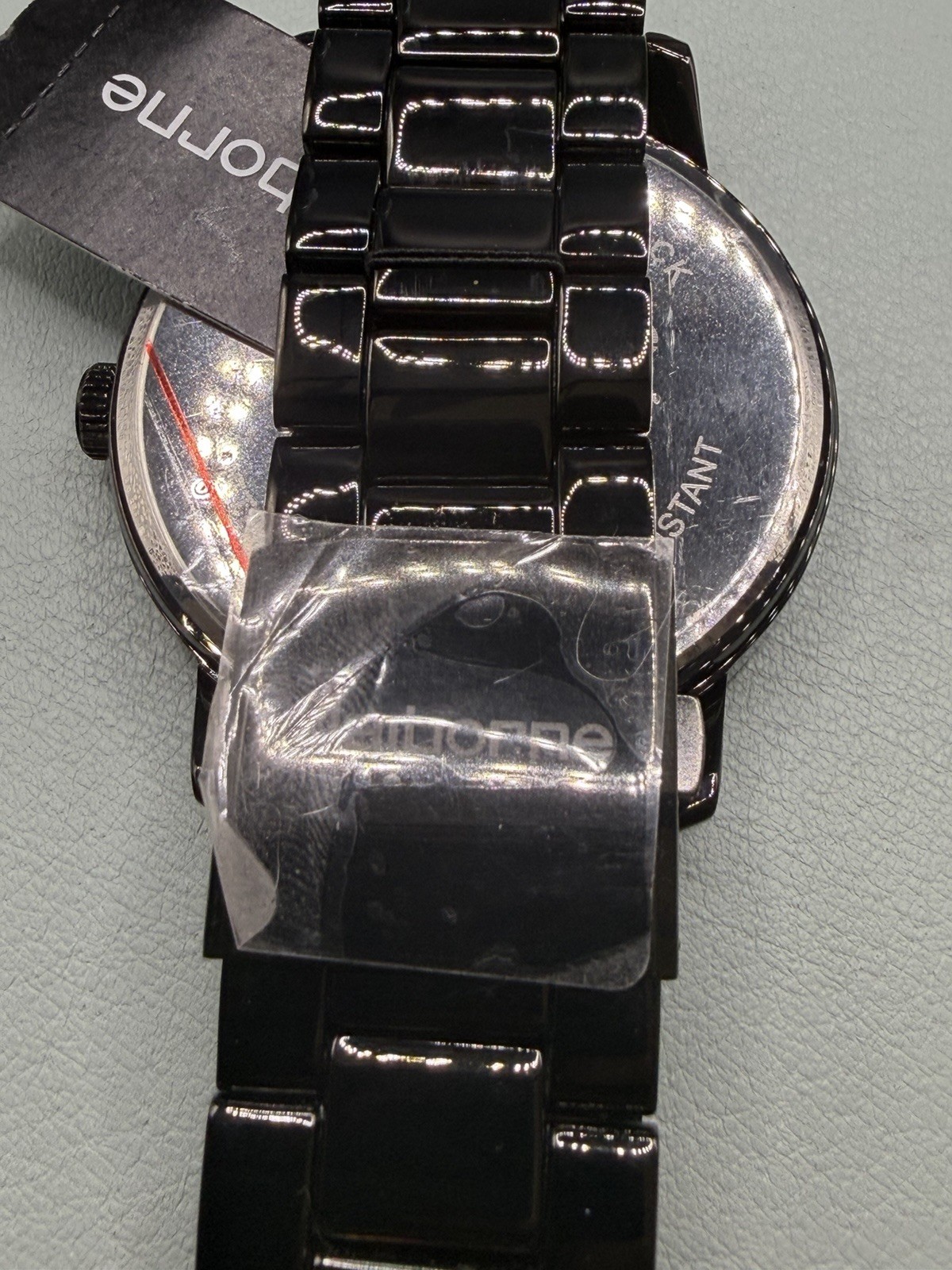 Men’s Liz Claiborne Triple Time Zone Watch, New Batteries, Gray/Black Dial 50 Mm