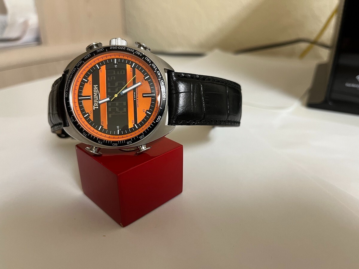 Men’s Triumph Motorcycle Watch Model 3021 Analog – digital RARE