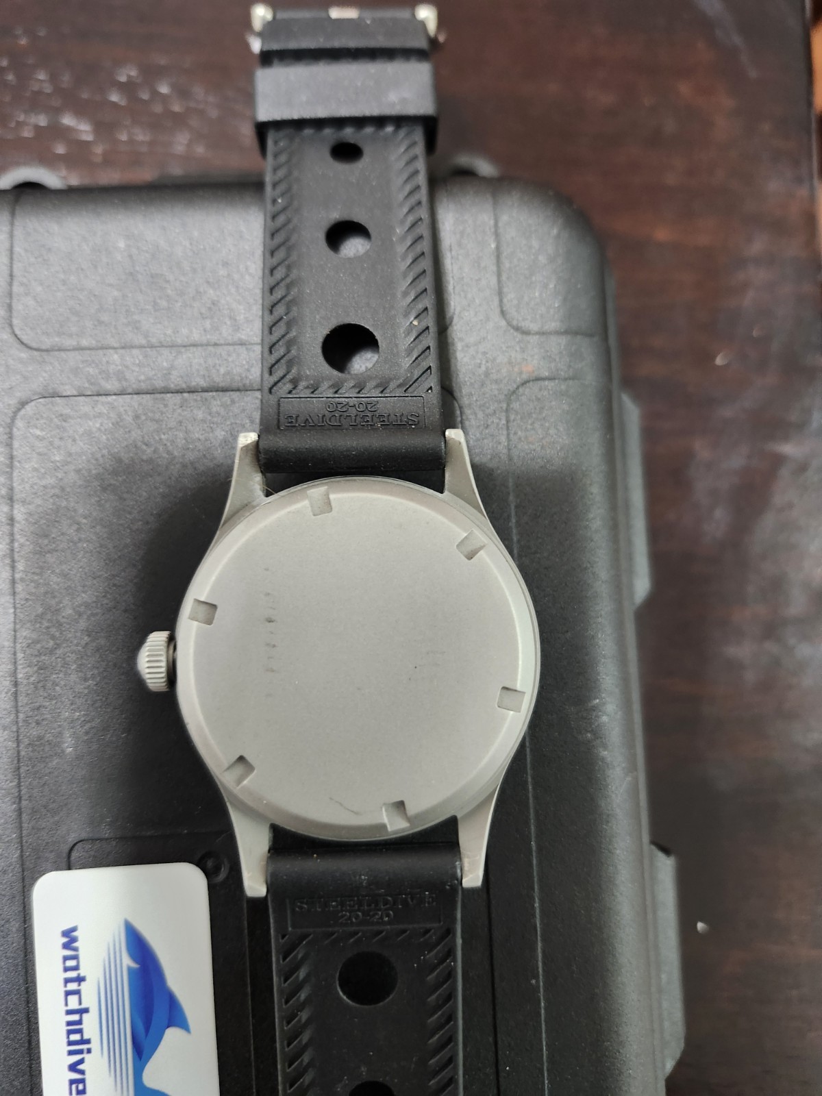 Watchdives Automatic Diver Watch 300m 40mm Black Dial Date Black Rubber Strap