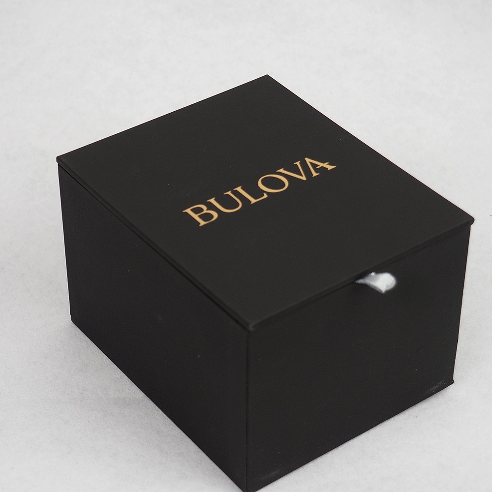 Bulova Hack 98A255 Automatic Military Black Dial Leather Men’s Watch 38MM
