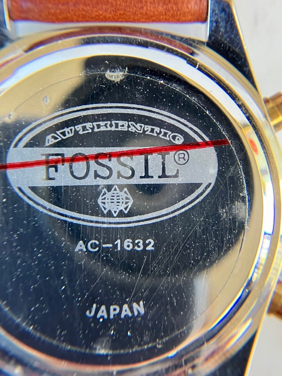 FOSSIL “Uomo” Analog/Digital Watch ES-1632 in Tin Box: New Old Stock
