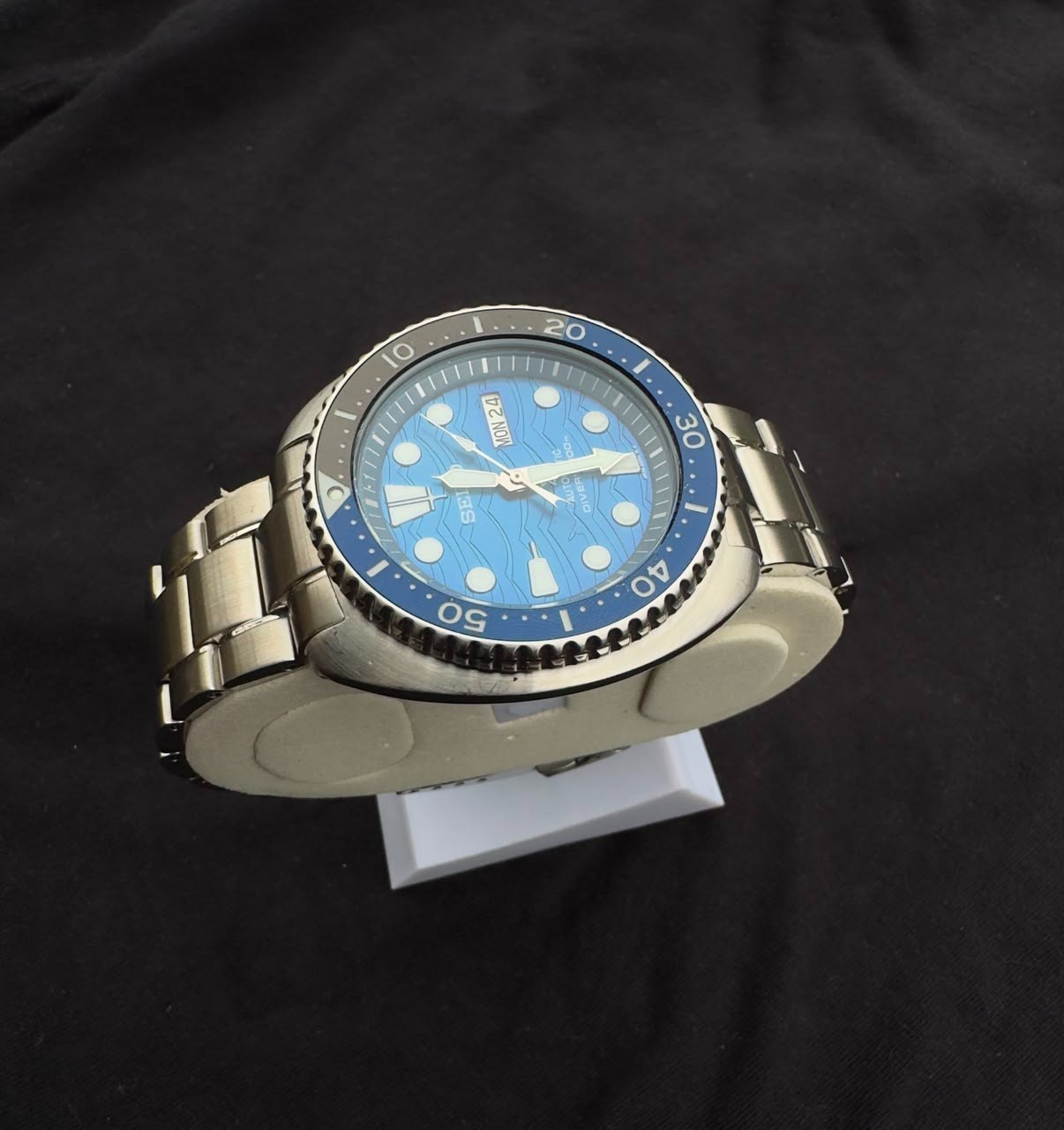 SEIKO Turtle Prospex Special Edition “Save the Ocean” Automatic Watch Blue Grade