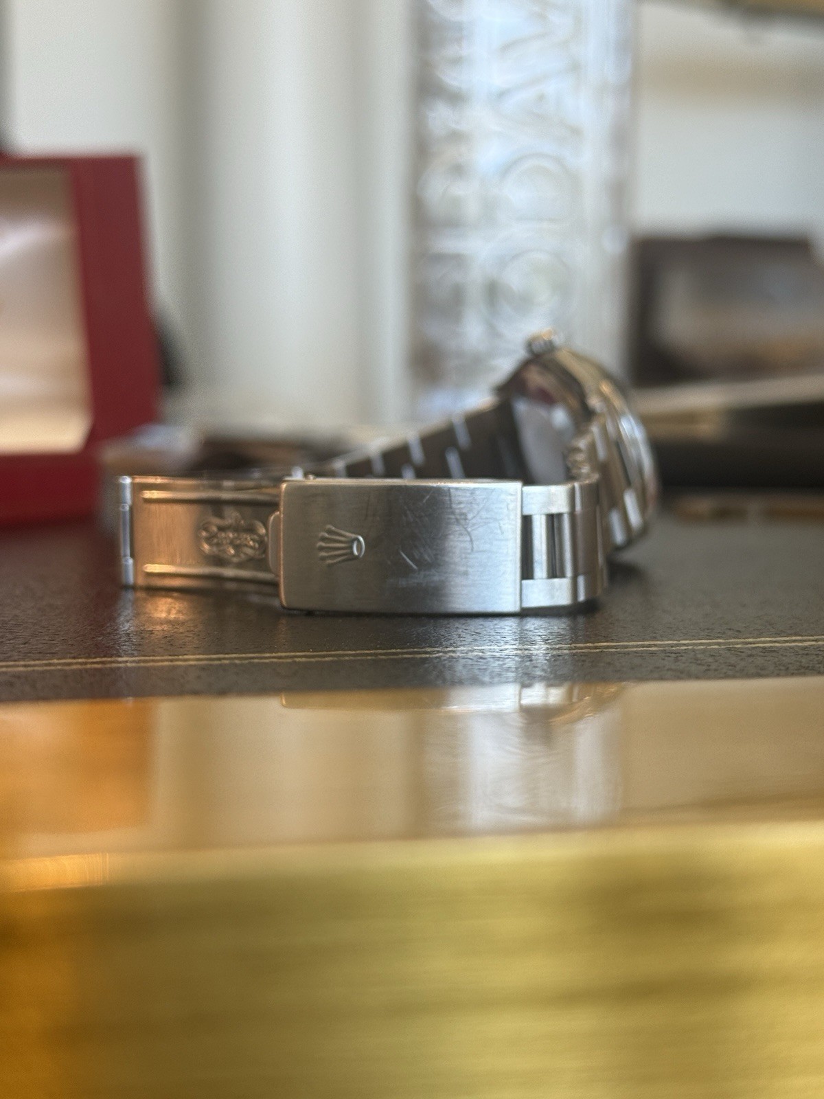 Rolex Oyster Perpetual Date 34mm Silver Sunburst Dial Auto Steel Bracelet