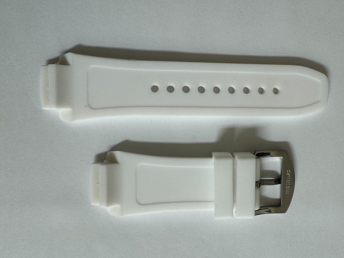 Swiss Legend Neptune Silicone/Rubber White band strap for 53mm watches