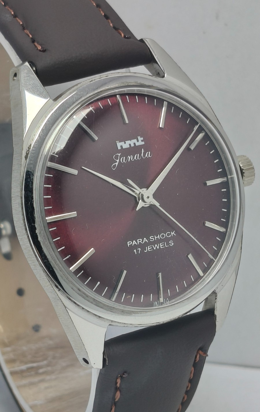 HMT Janata 17 Jewels Hand-Winding Wrist Watch For Men’s In Working Condition