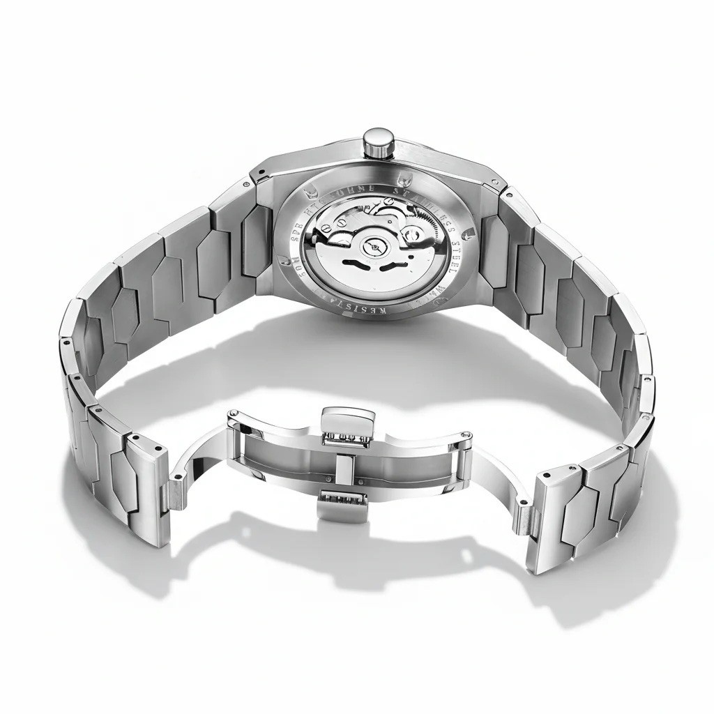 Specht & Söhne Men’s Automatic Watch Blue Dial Date Stainless Steel Bracelet