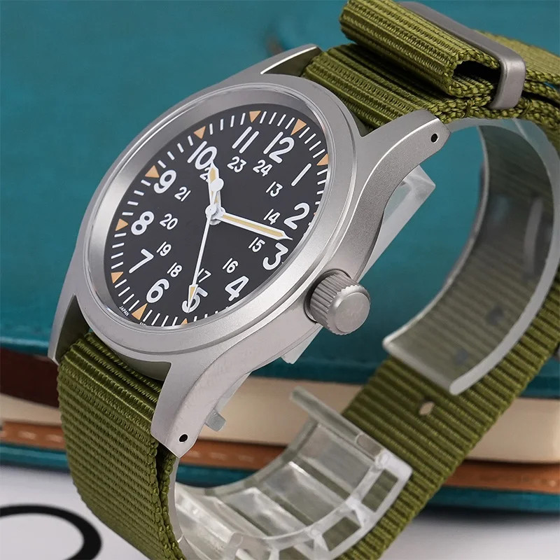 Militado ML05 Vintage Field Watch VH31 Sweep Second Sapphire Crystal 38mm
