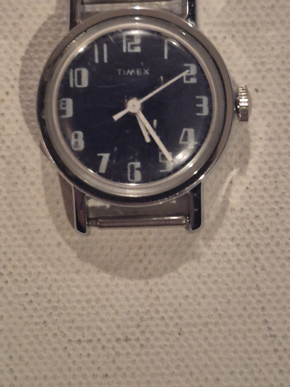 Vintage Blue Face Womans Timex Wrist Watch Only No Bands Untested Non Working