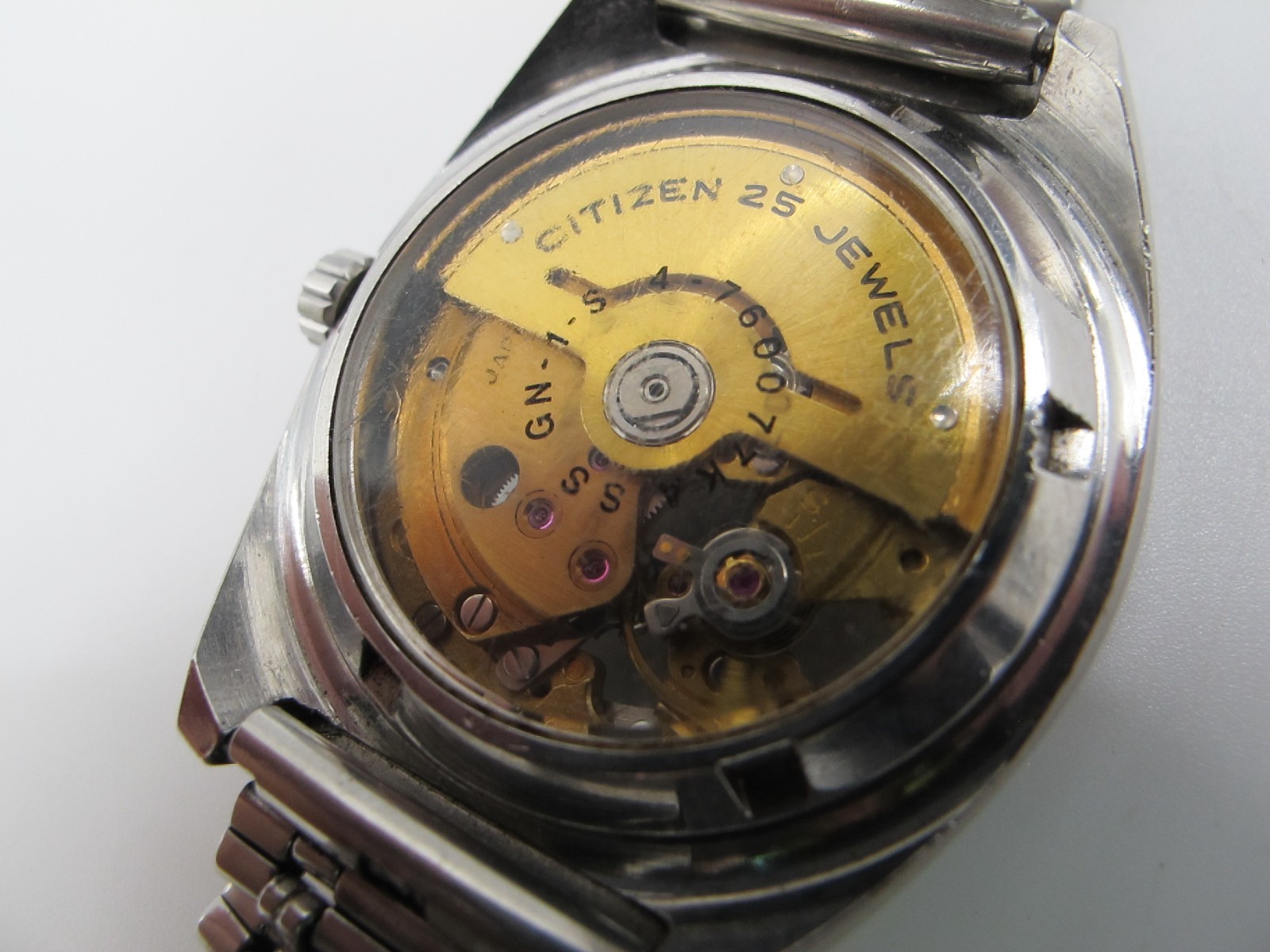 [EXC+] Citizen GN-1-S 4-760077KA Skeleton Automatic 25 Jewels Mens Watch Japan