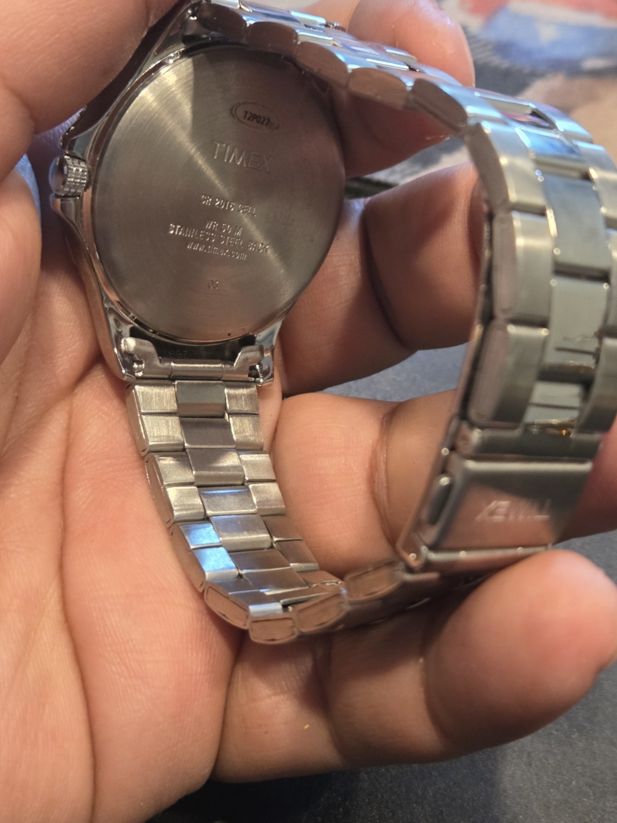 Timex Kaleidoscope Dive Watch Men 42mm Silver Dial Steel Date T2P027 EUC C122A
