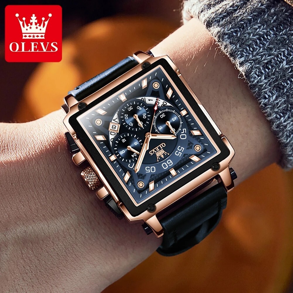 Waterproof Quartz Luminous Business Luxury OLEVS Men’s Men Watch Date Strap