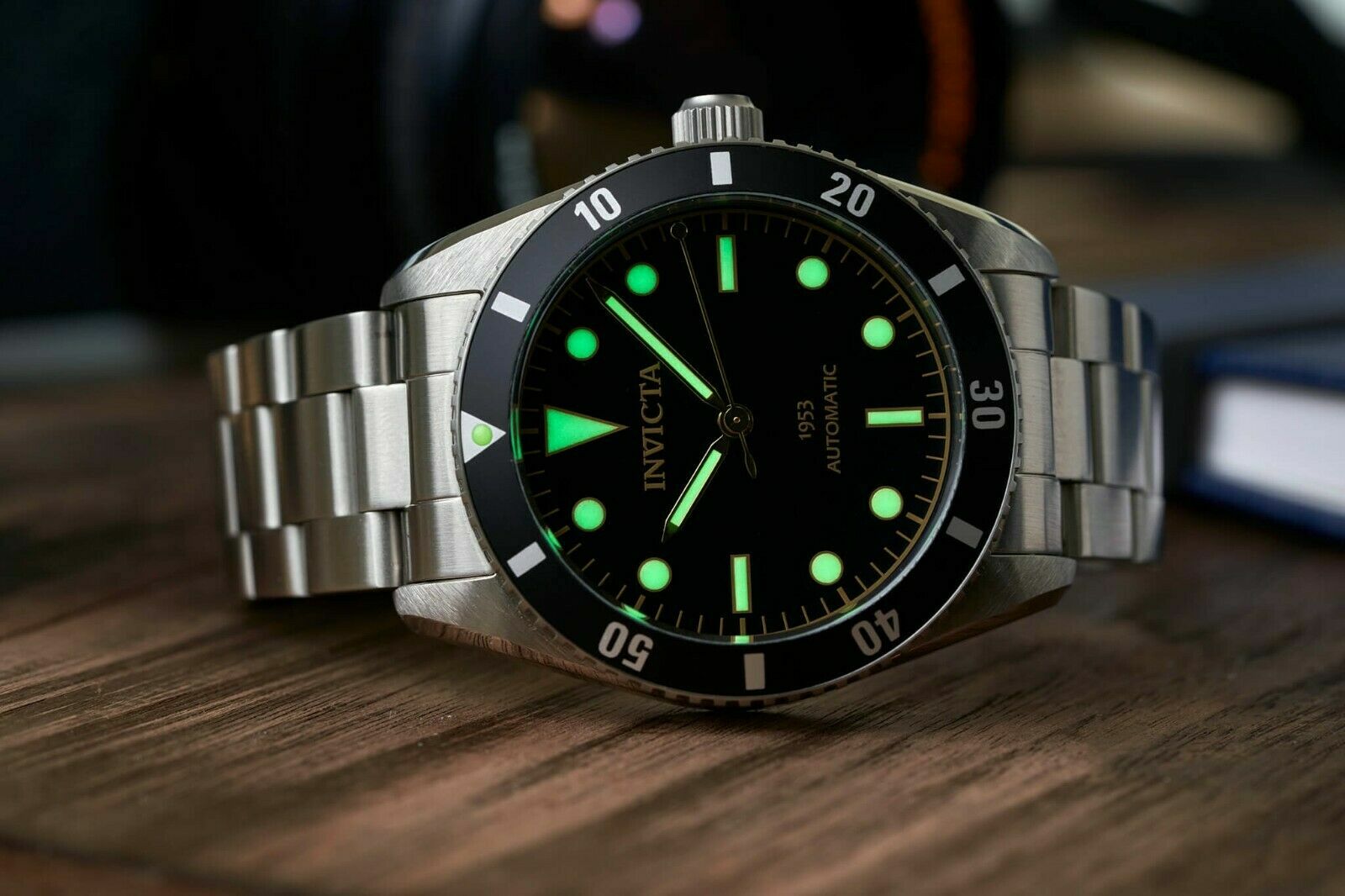 RARE NEW INVICTA 1953 PRO DIVER MEN’S NH35 AUTOMATIC 40MM BLACK DIAL SS WATCH