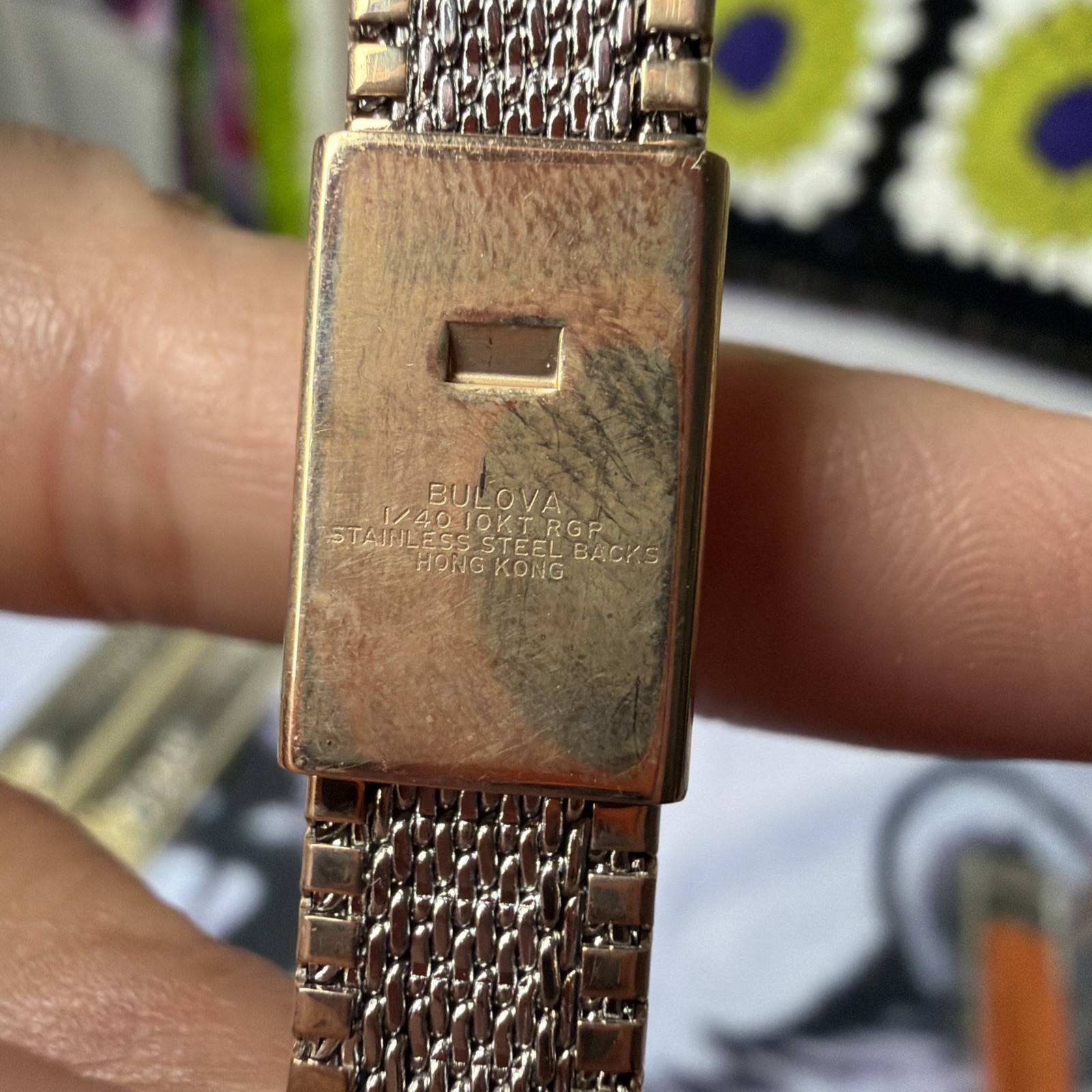 New Vintage Bulova Watch Band 10K Rolled Gold Plate Mesh 10mm Ladies Deadstock