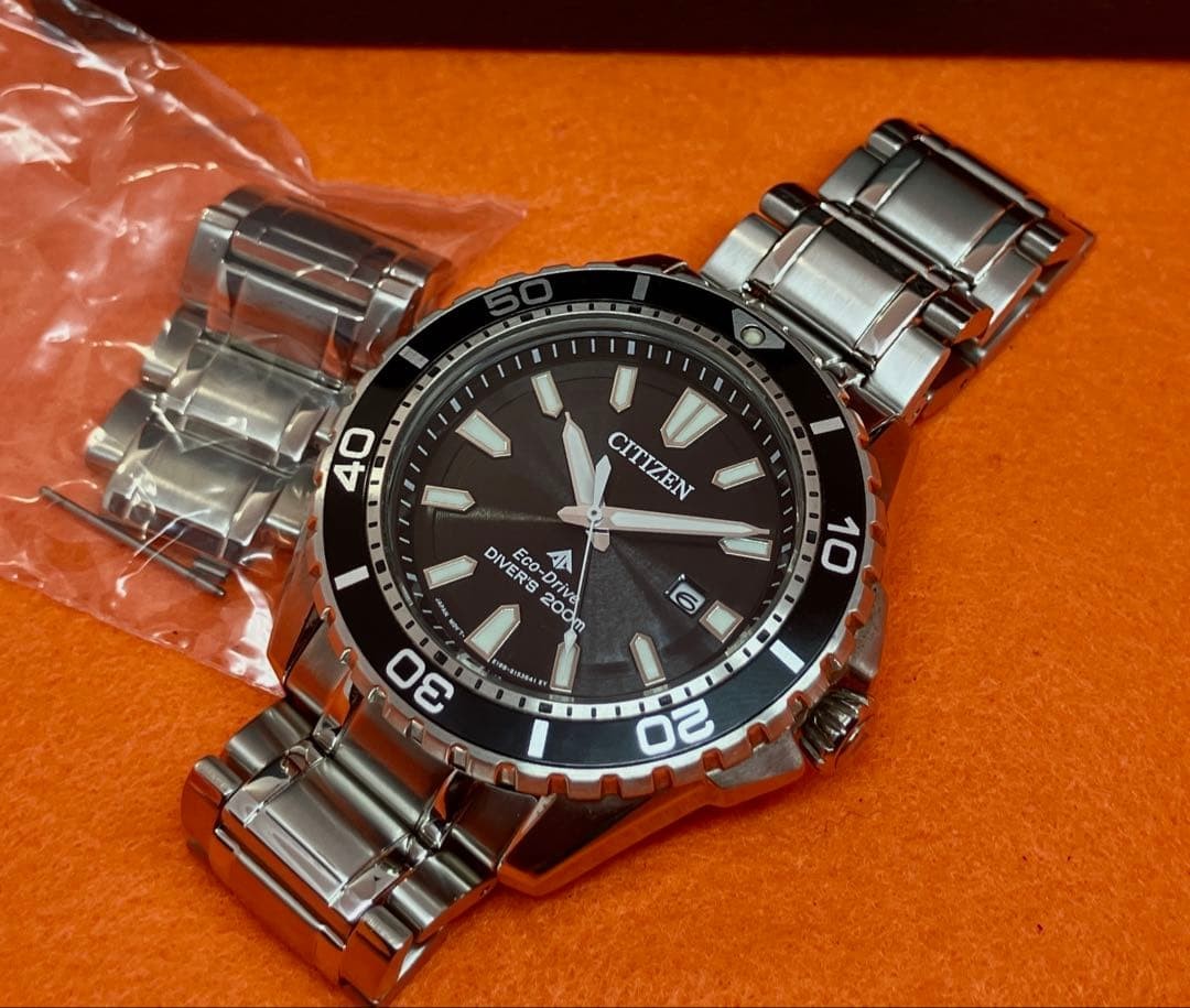 Citizen Eco-Drive 200m Diver Stainless Watch With Box