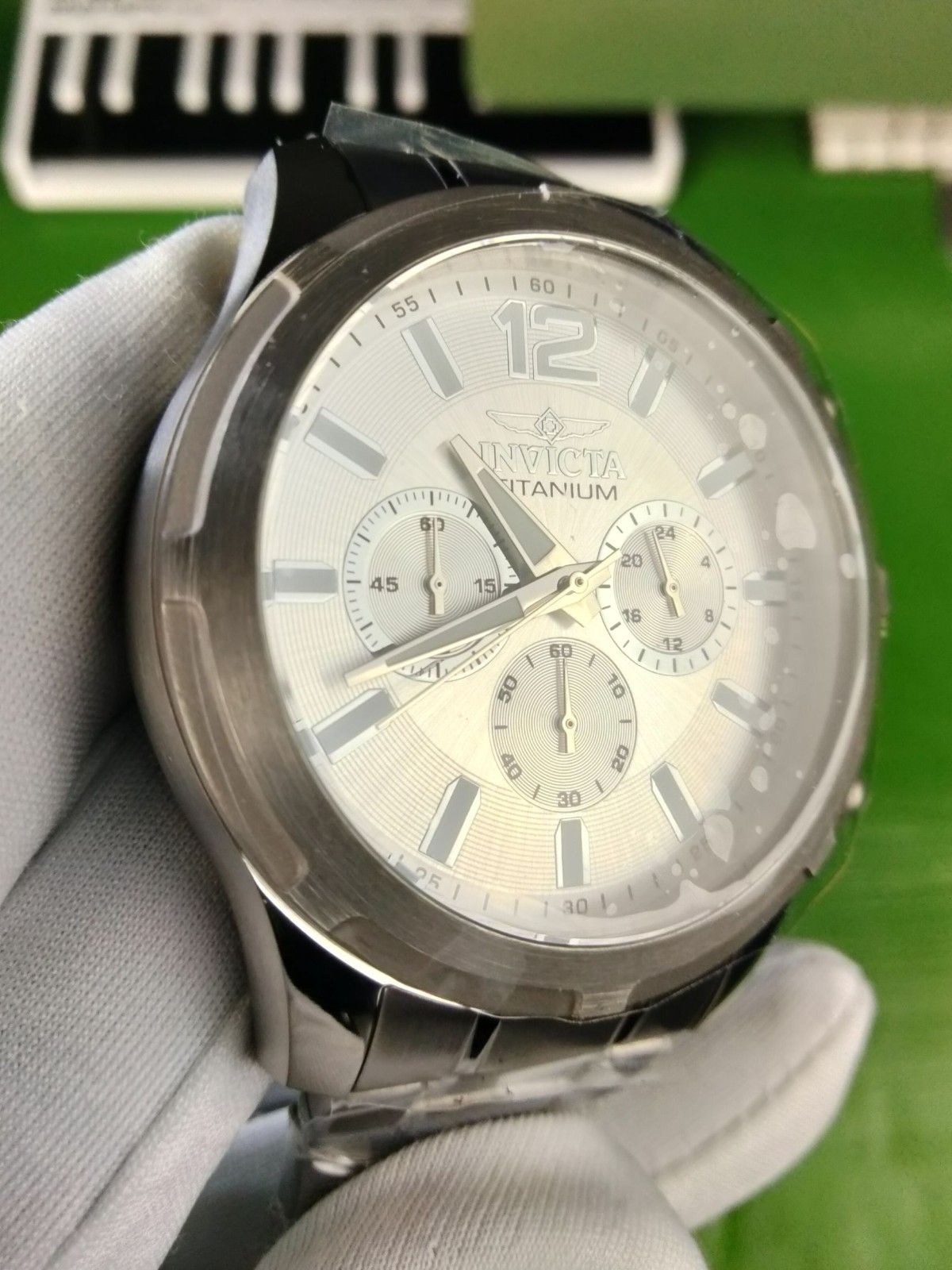 Invicta 47510 TI-22 Titanium Men 44.5 mm Chronograph Silver Quartz Watch WR 50 M