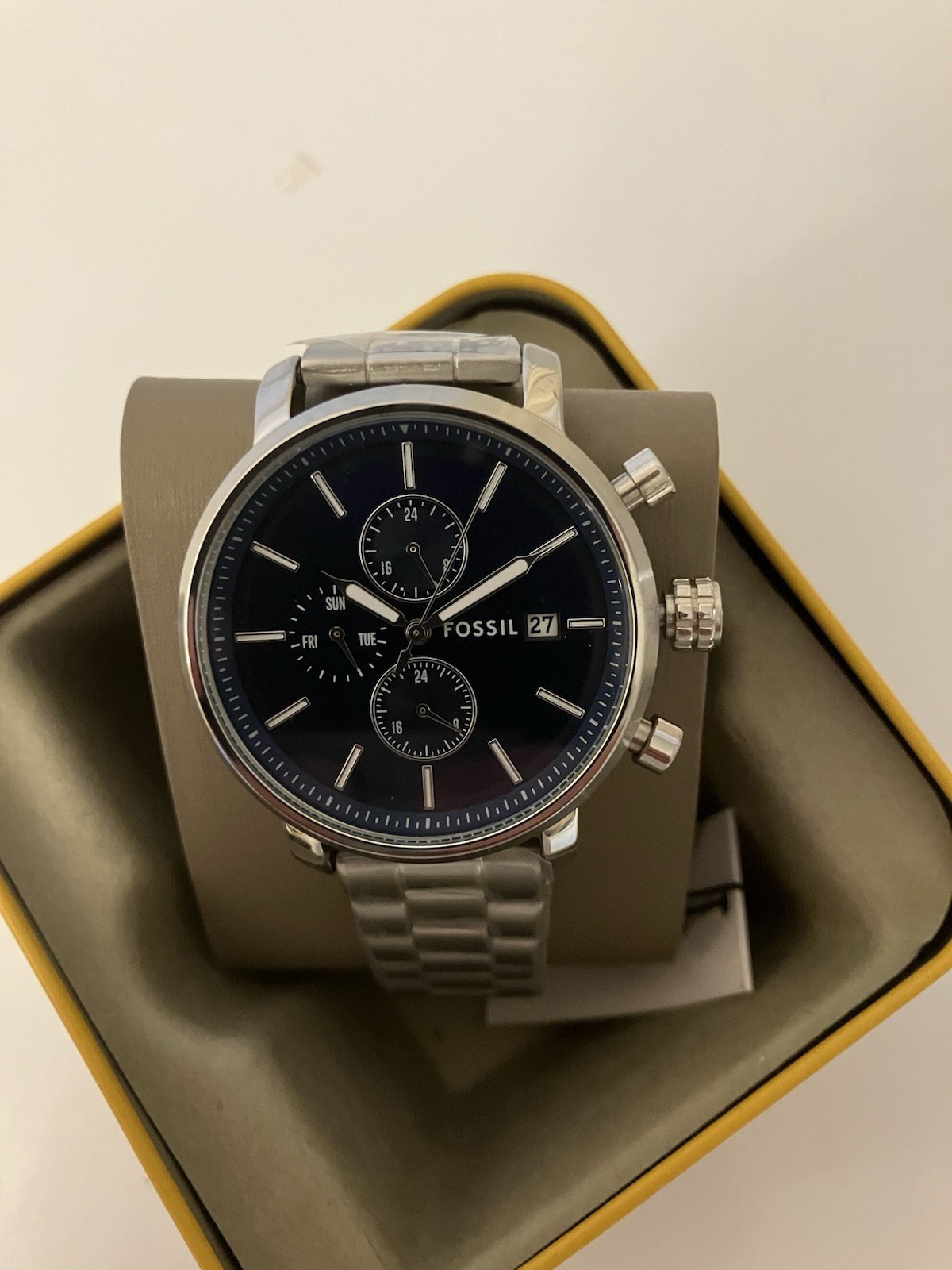 Fossil Rhett Quartz, Multifunction Blue Men’s BQ2846 Watch, Miyota JP15 Engine !