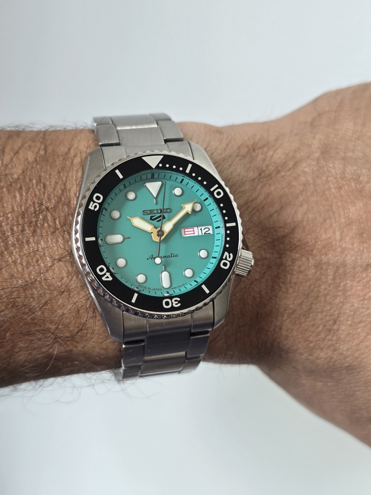 Seiko 5 Sports JDM SBSA229 Stainless Steel Turquoise/Mint Dial 38mm – US Seller