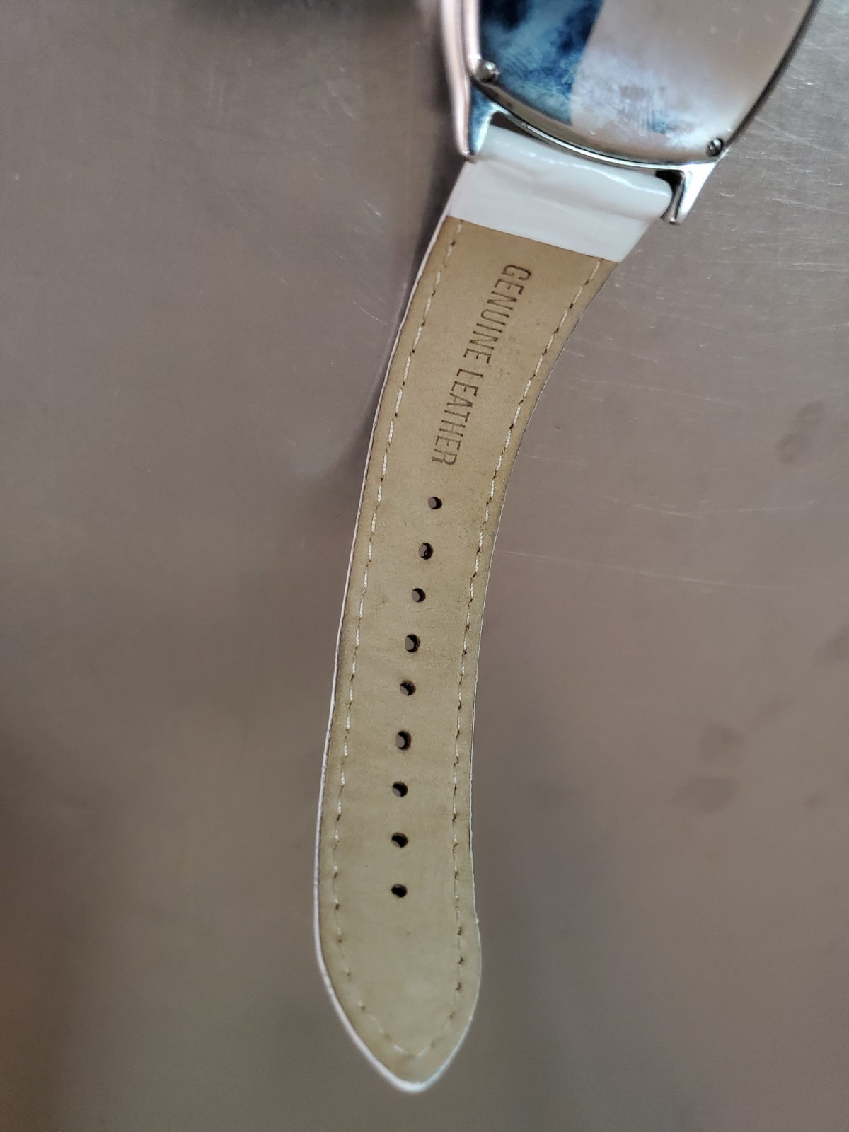 HONORA Women’s Watch Analog Quartz Date Multicolor Indices White Leather 36 mm