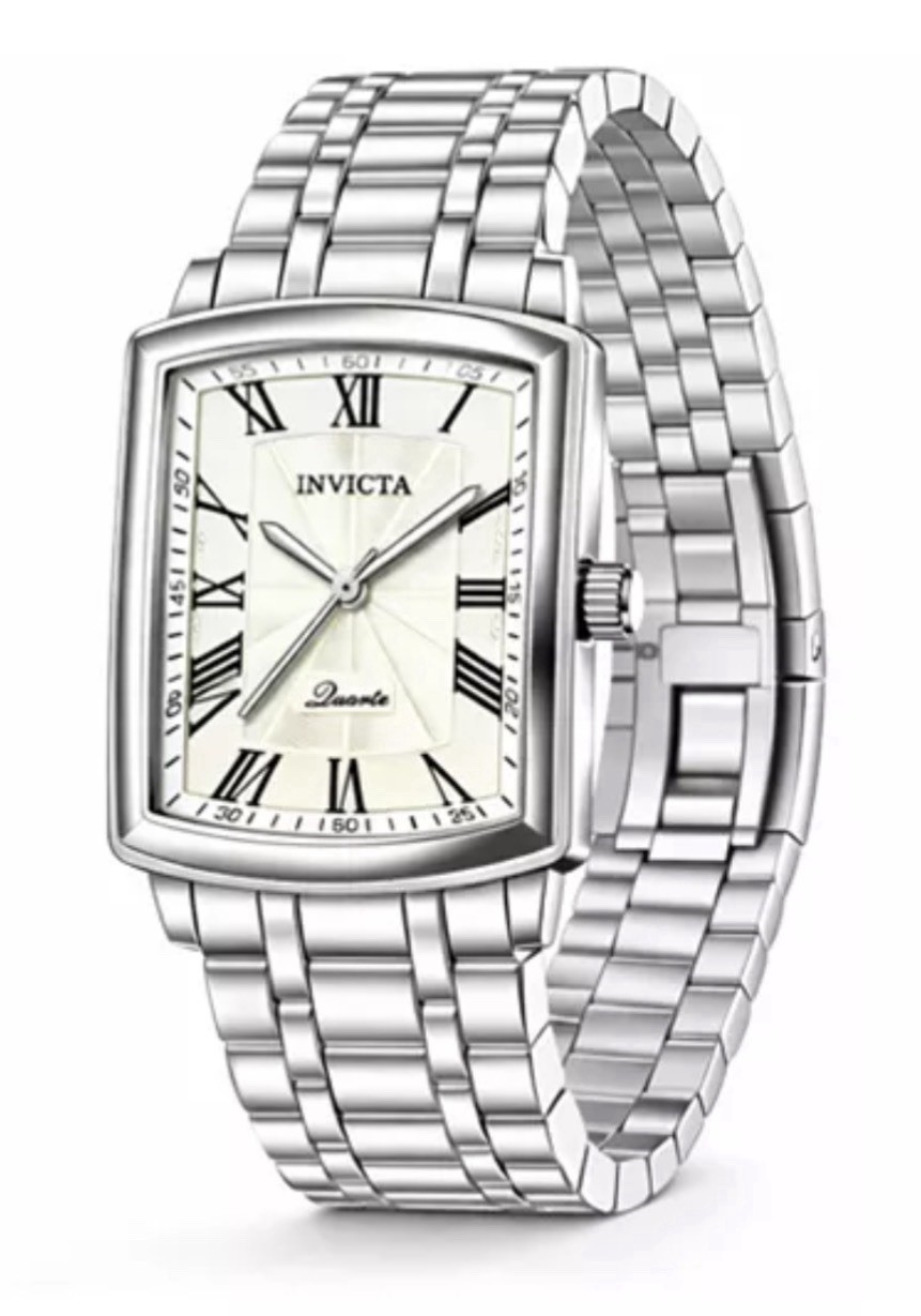 Invicta 28mm Celestial Quartz Watch Beige Dial & Flame Fusion Crystal 69153