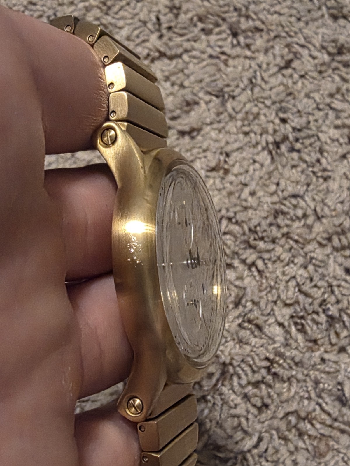 Nixon Station Chrono Gold Watch 41mm Used Good Working Condition No Box Japan