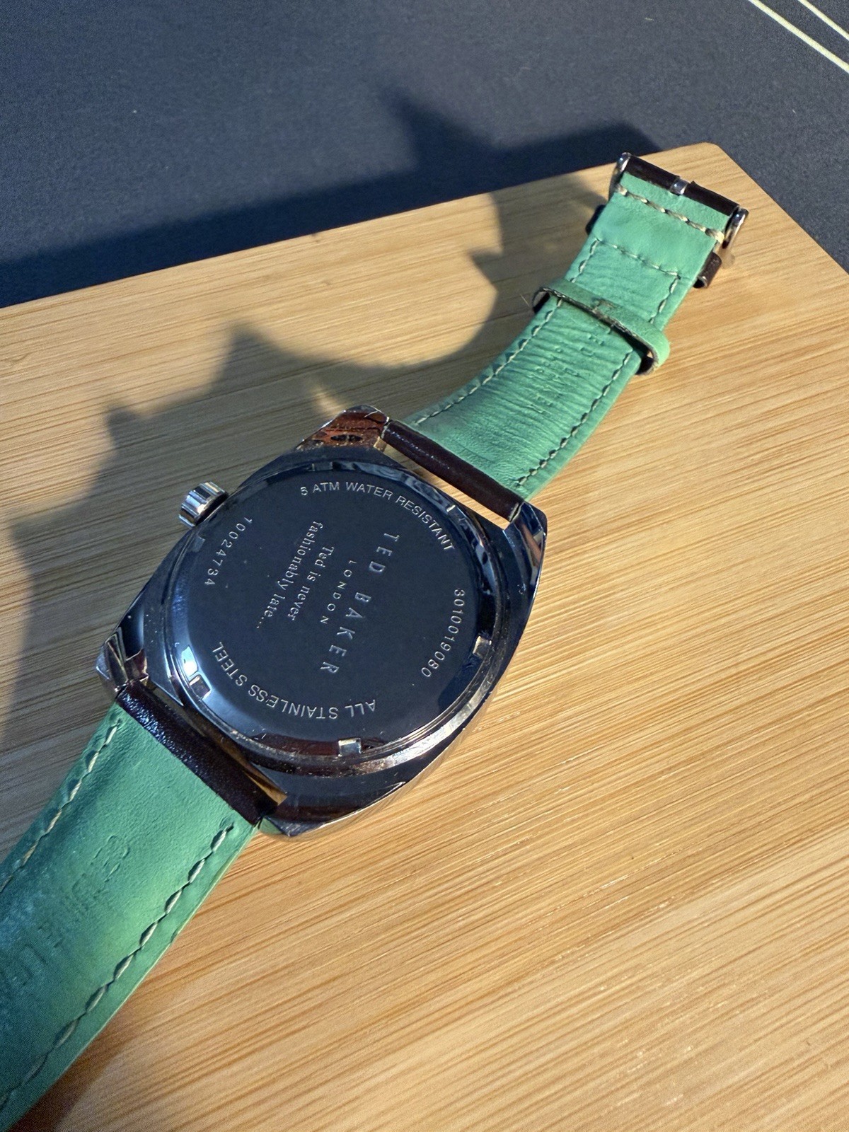 Ted Baker Men’s Watch with Dark Brown and Teal Leather Straps (NO BATTERY)