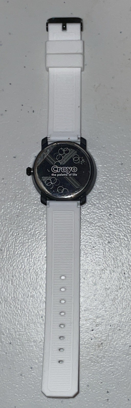 Crayo Fresh Unisex Watch, White silicone/rubber Band, In working condition W-13