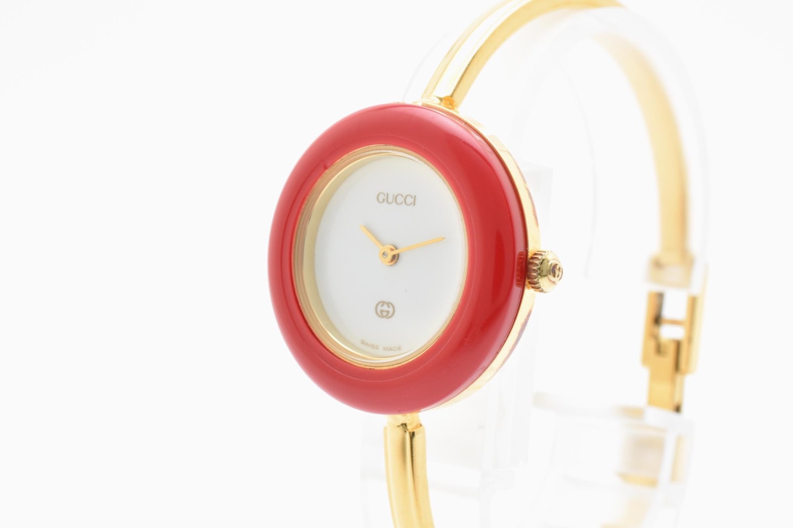 Gucci Change Bezel White 11/12 Gold Dial 11 Colors Watch Box [Near MINT]