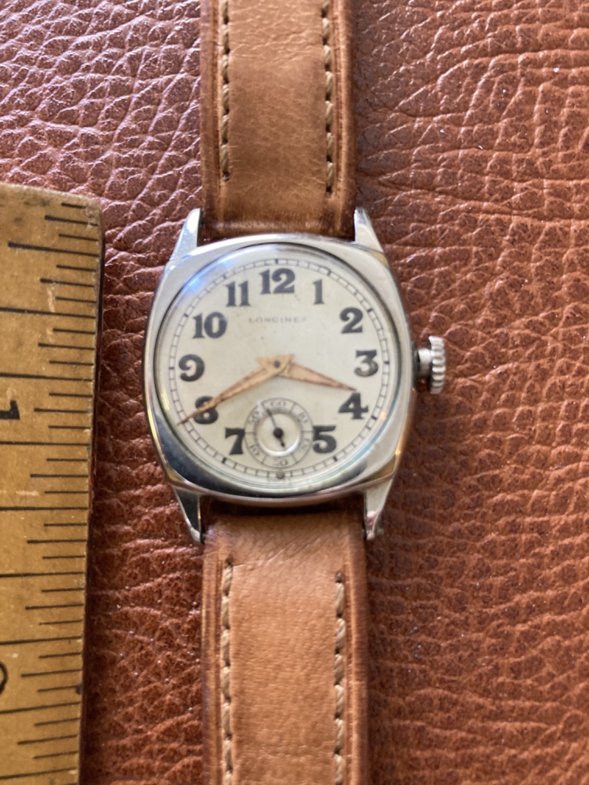 1925 Vintage Longines 14k White Gold Filled 17 Jewels Mechanical Watch Runs!!