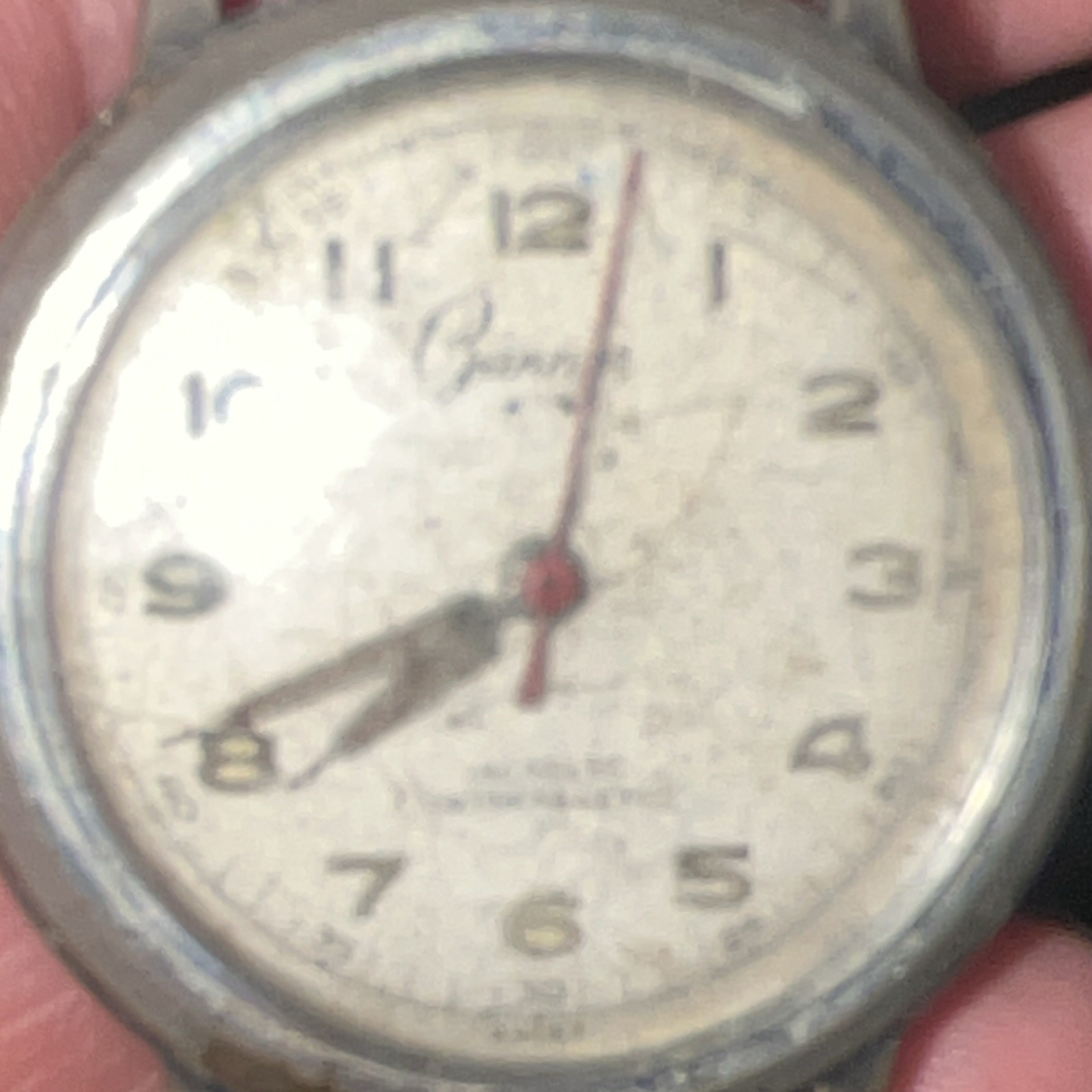 Longines Vintage 1950s Manual Mechanical Analog Watch White Dial Arabic 33mm