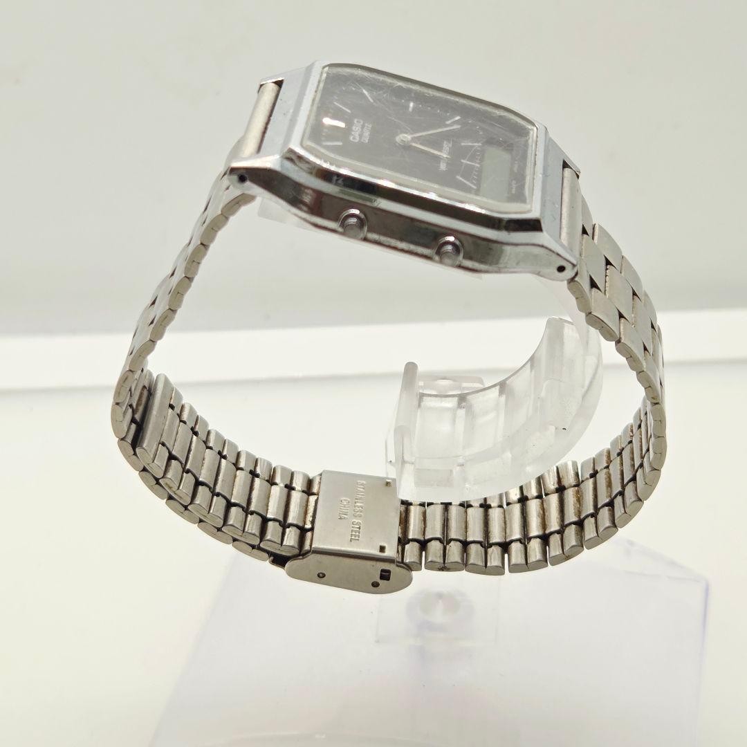 CASIO AQ-230A Analog-Digital Watch, Black Dial, Unisex, Working Condition