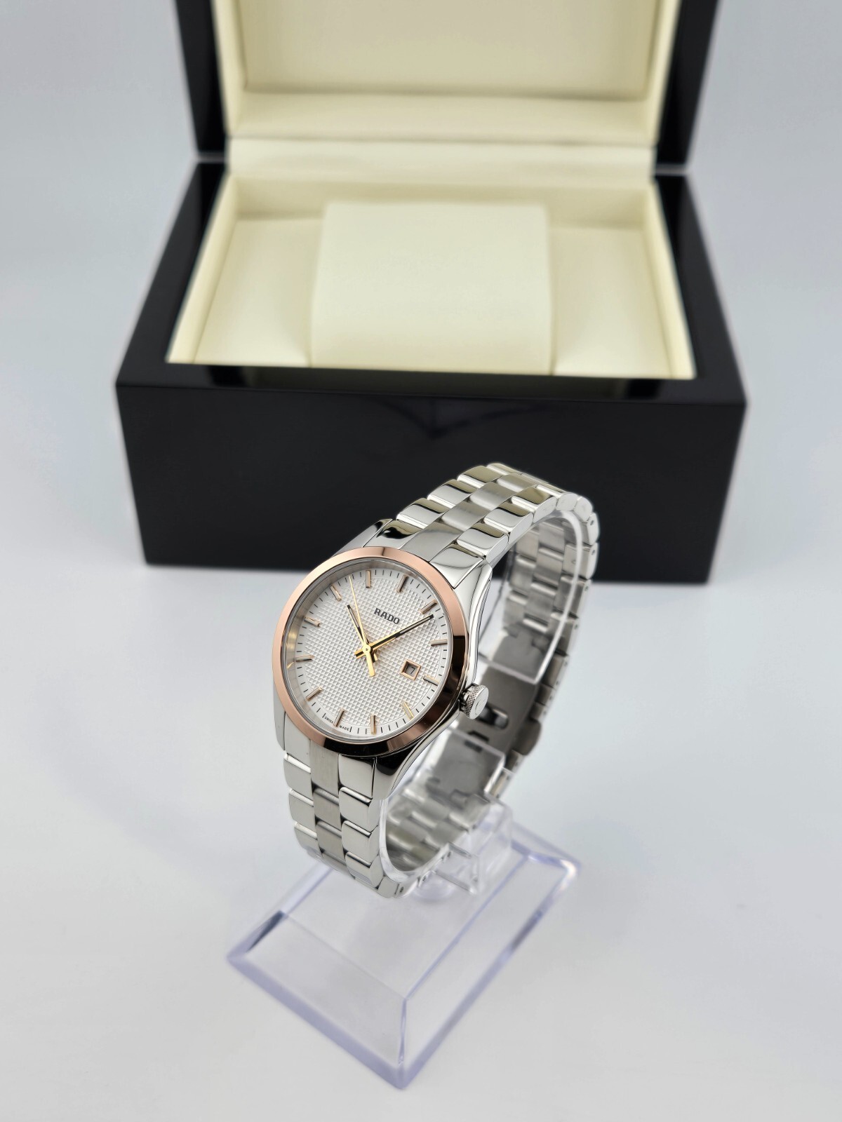 Rado Woman’s Hyperchrome Silver Dial Ceramos Watch – R32976123 ( $1550 MSRP)