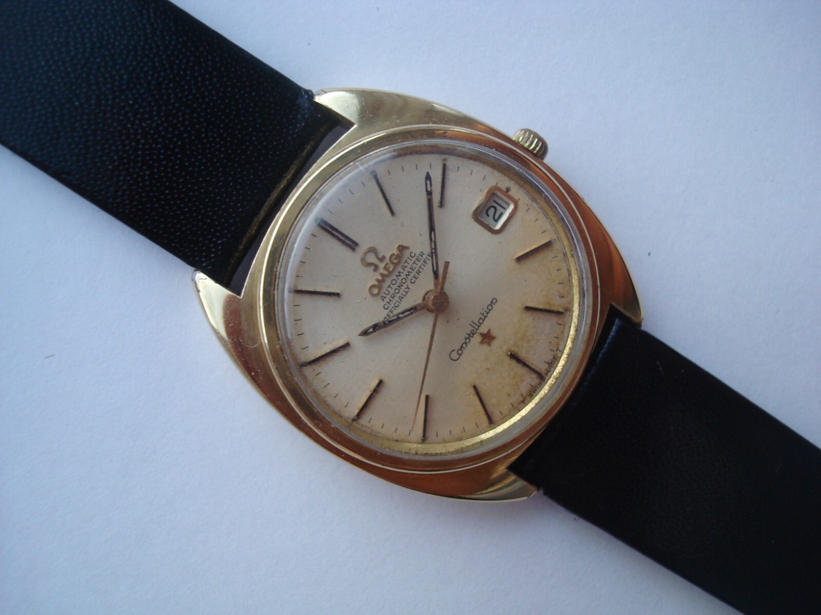 Omega Constellation Chronometer 561 Mens Automatic Watch 24j. 5 Pos. Date Runs